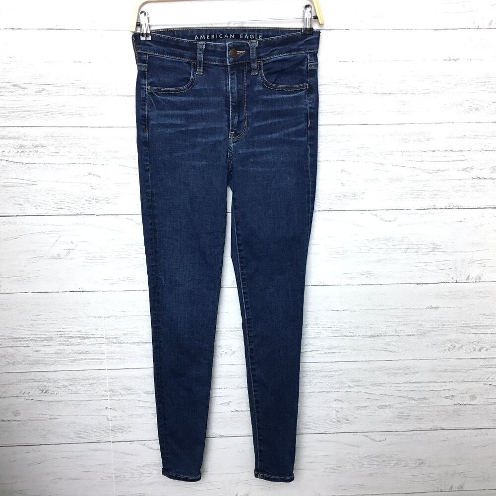 American Eagle Women's Jeans Next Level Stretch Jeggings Super High Rise size 2